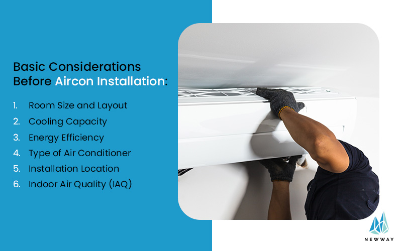 Basic considerations before aircon installation